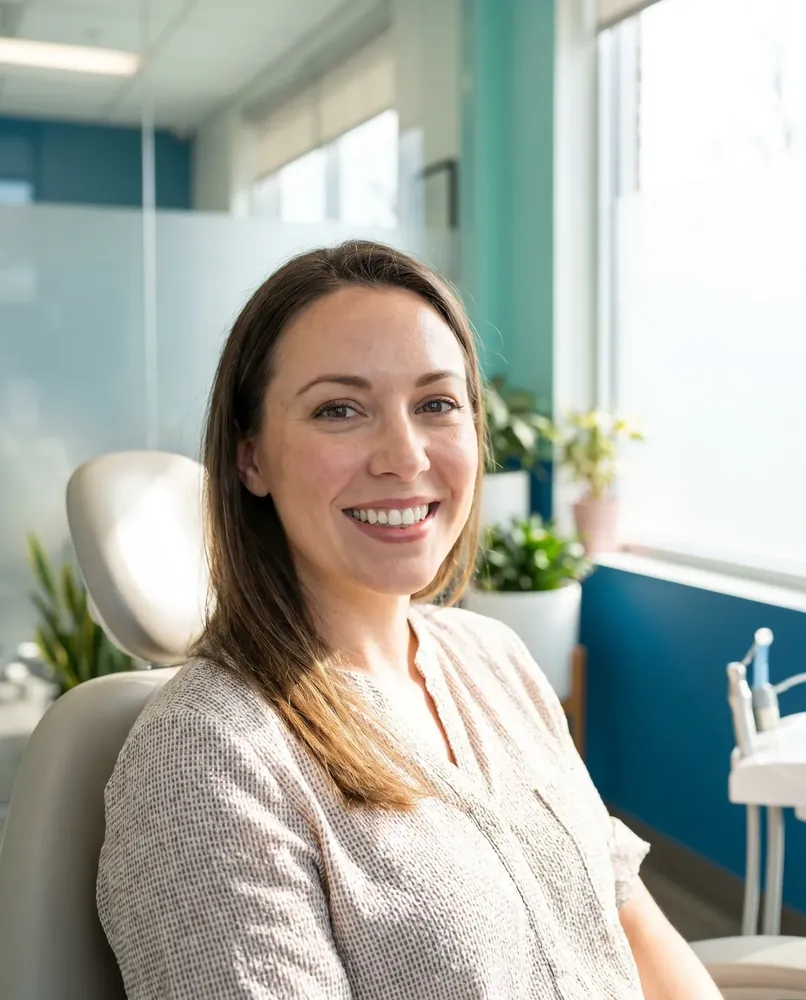 A healthy, natural smile after a tooth-colored filling